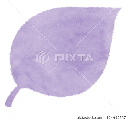 Watercolor textured leaf-shaped frame illustration material Watercolor textured leaf-shaped frame illustration material 124999537