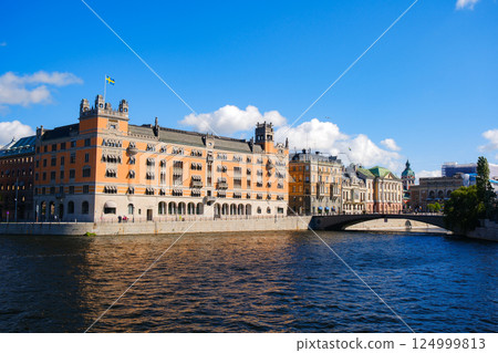 Canals and cityscape of Stockholm, Sweden Canals and cityscape of Stockholm, Sweden 124999813