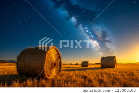 wheat field at sunset 125000108
