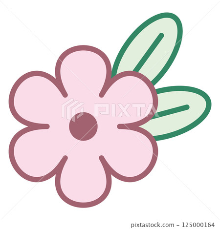 簡單的花朵向量素材08 125000164