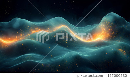 An abstract digital artwork symbolizing AI-driven insights through thin, flowing lines that converge into radiant focal points. Generative AI An abstract digital artwork symbolizing AI-driven insights through thin, flowing lines that converge into radiant focal points. Generative AI 125000280