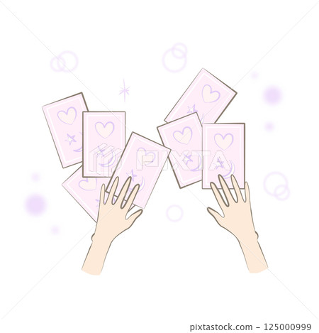 Shuffling cards illustration Shuffling cards illustration 125000999