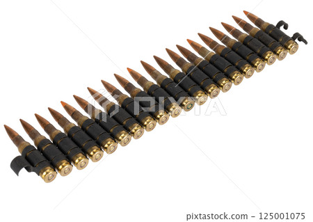 7.62 mm ammunition belt with cartridges 7.62 mm ammunition belt with cartridges 125001075
