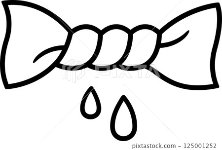 Wringing out wet cloth doodle 125001252