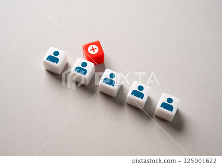 Dismissal of a worker, staff reduction. Competition for elimination for a job position. Downsizing and harsh competition. Layoffs, restructuring, and job insecurity. Workplace struggle. 125001622