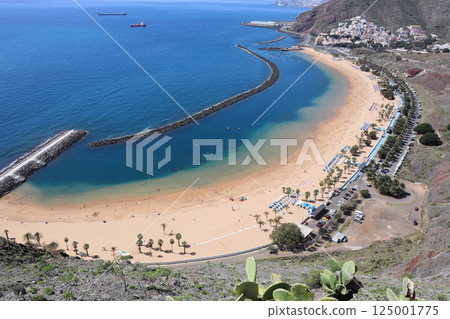 View of the beach in Tenerife island Spain 125001775