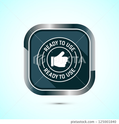 Ready to use icon design illustration, Ready to use badge label sign, Button design Ready to use icon design illustration, Ready to use badge label sign, Button design 125001840