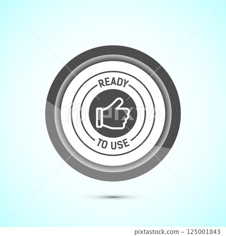 Ready to use icon design illustration, Ready to use badge label sign,  Button design 125001843