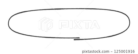 Hand-drawn rough horizontal black circle - Simple frame or image of important points, decorative part material Hand-drawn rough horizontal black circle - Simple frame or image of important points, decorative part material 125001916