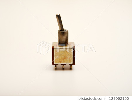 An electronic switch. Electric switch on a white background. 125002100