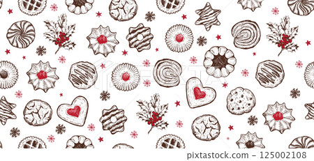 christmas, set, vector 125002108