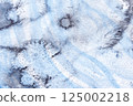 Abstract blue ink texture with organic patterns and fluid movements 125002218