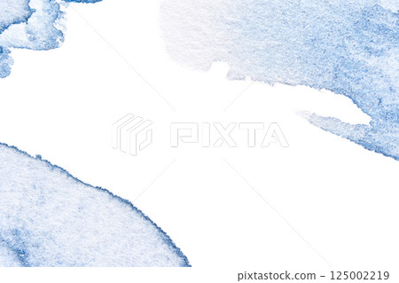 Abstract blue watercolor texture on white background for creative designs Abstract blue watercolor texture on white background for creative designs 125002219