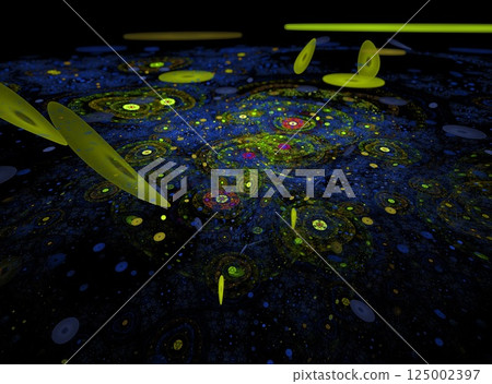 Abstract fractal image on the black background 125002397