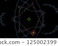 Abstract fractal image on the black background 125002399