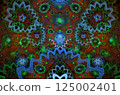Abstract fractal image on the black background 125002401
