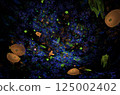Abstract fractal image on the black background 125002402