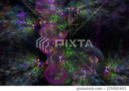Bubbles and flowers fractal design Bubbles and flowers fractal design 125002403
