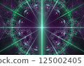 Abstract fractal 3d circle on the black background 125002405