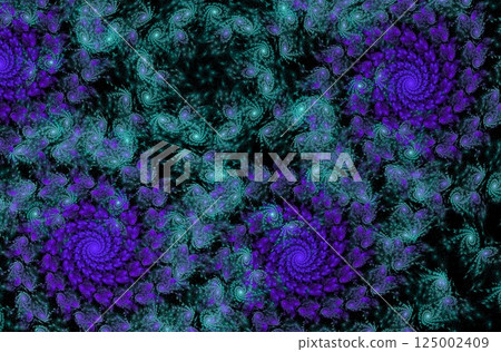 Abstract fractal image on the black background 125002409