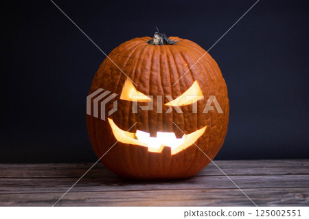 one halloween pumpkin neutral background one halloween pumpkin neutral background 125002551