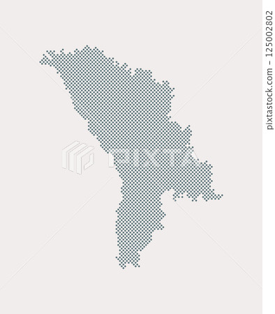 Vector map Moldova for points, dotted template Vector map Moldova for points, dotted template 125002802