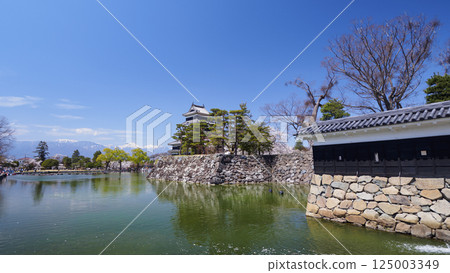 Matsumoto castle shining in the blue sky Matsumoto castle shining in the blue sky 125003349