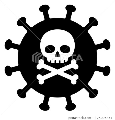 Virus and skull mark 125003835