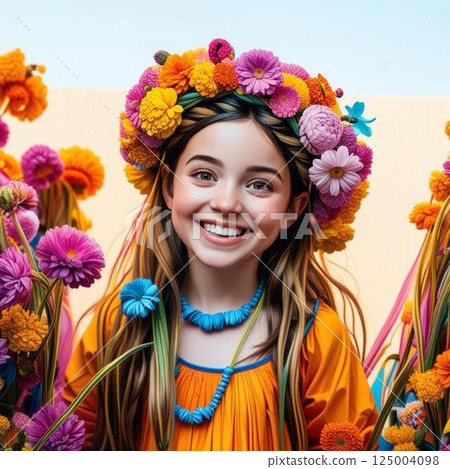 woman in wreath 125004098