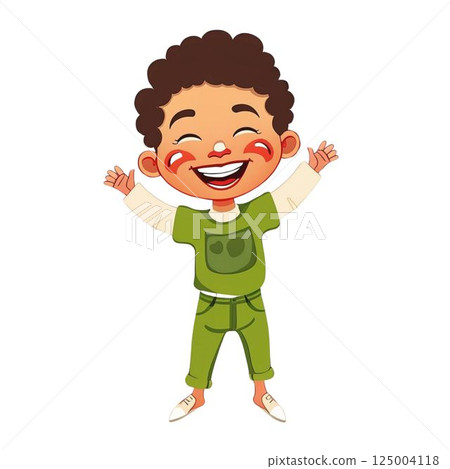cute smiling little boy in various poses 125004118