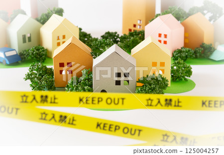 Restricted Line No Entry Case Site Accident Property Boundary Line Crime Security Street 125004257