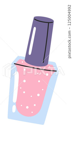 Closed nail polish hand drawn 125004992