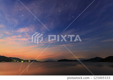 瀨戶內初秋的星空：黃昏天空中的獵戶座 125005333