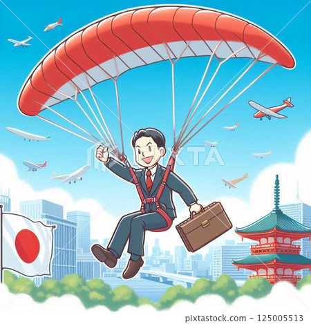 工薪族玩滑翔傘 125005513