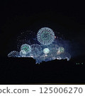Fireworks blooming in the night sky 125006270