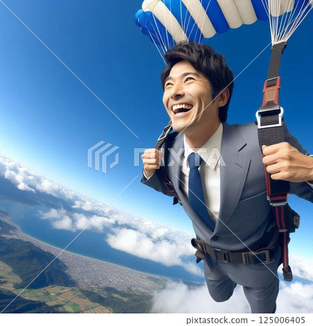 工薪族玩滑翔傘 125006405