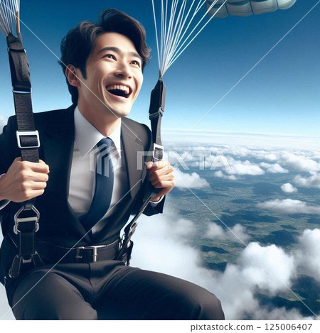 工薪族玩滑翔傘 125006407