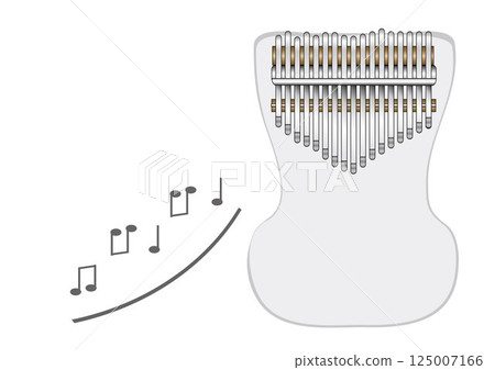 Kalimba - African folk instrument illustration Kalimba - African folk instrument illustration 125007166