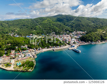 Coastal city with buildings and residential area. Romblon, Philippines. Coastal city with buildings and residential area. Romblon, Philippines. 125008126
