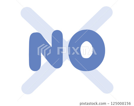 Cute handwritten marks of X and NO (vector) 125008156