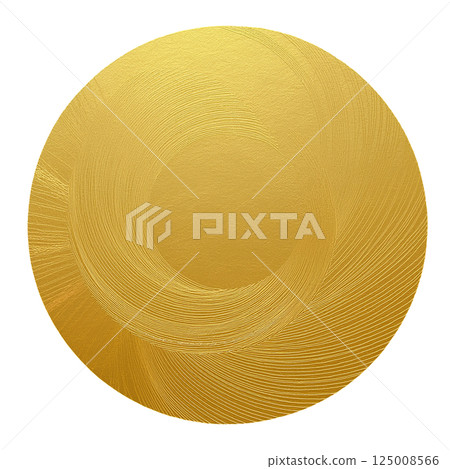 Gold circle, round, circular frame (JPEG/PNG) 125008566