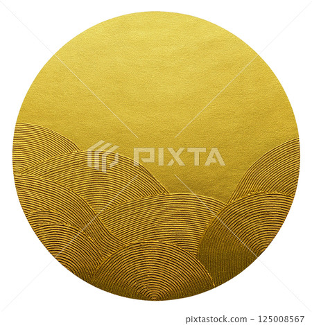Gold circle, round, circular frame (JPEG/PNG) 125008567