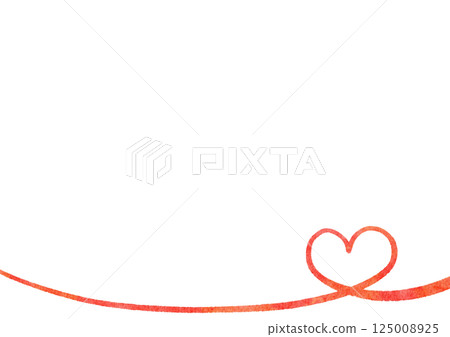 Simple red heart mark illustration frame 125008925