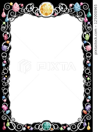 垂直寶石框(多色,有白線) 垂直寶石框(多色,有白線) 125008965