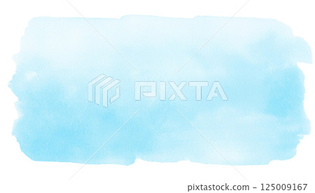 Light blue paint, watercolor texture, illustration material (JPEG/PNG) 125009167