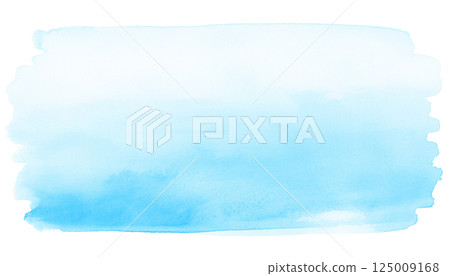 Light blue paint, watercolor texture, illustration material (JPEG/PNG) 125009168