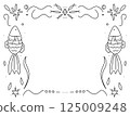 Beautiful hand-drawn fish frame 125009248