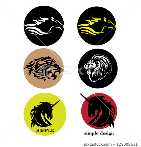 horse animal icon symbol illustration 125009611