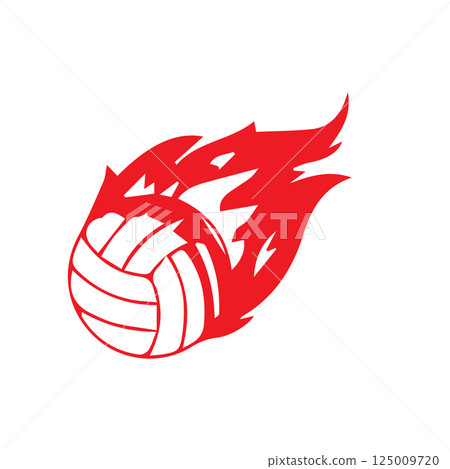 volleyball ball icon vectors illustration volleyball ball icon vectors illustration 125009720