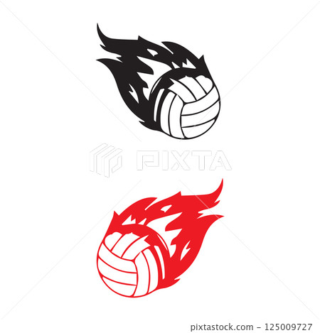 volleyball ball icon vectors illustration volleyball ball icon vectors illustration 125009727